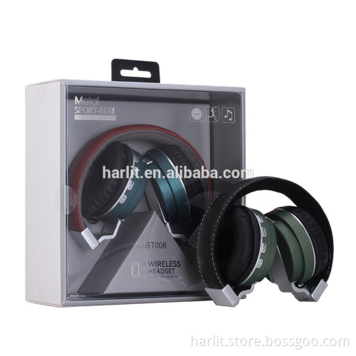 Headband Wireless Bluetooth Headphones with Microphone And Volume Control 3.5 mm Audio Cable For Computer